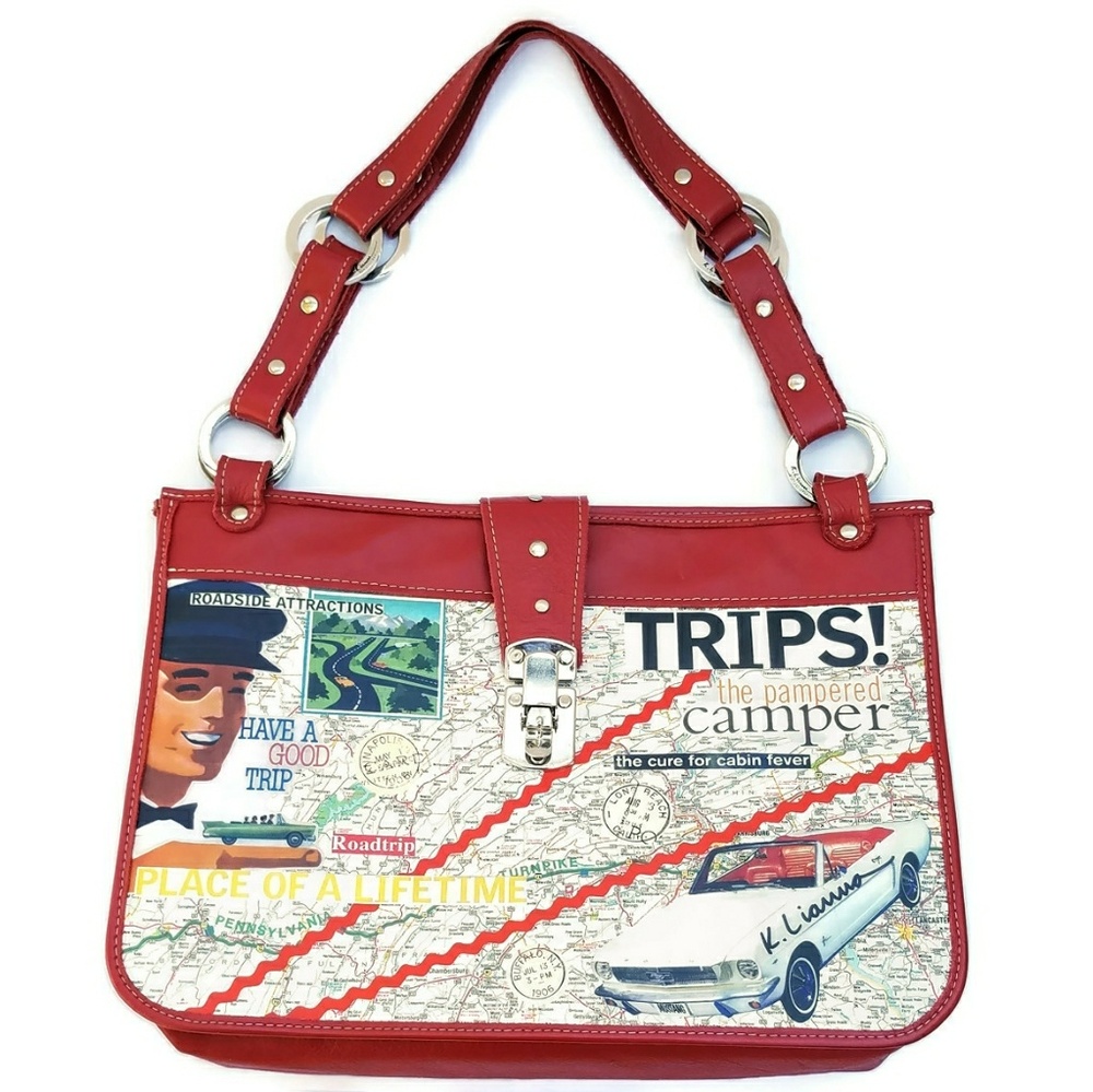 K. Liarura for Little Earth Road Map Purse - Picture 1 of 8
